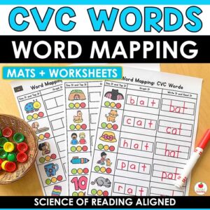 CVC Word Mapping Mats and Worksheets Packet