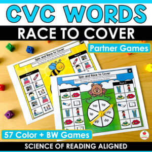 CVC Words Race to Cover Games