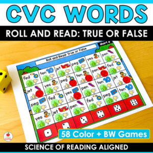 CVC Reading True or False Games