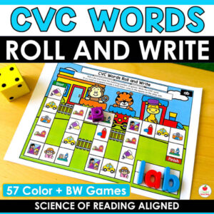 CVC Words Roll and Write Games