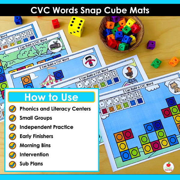 How to use the CVC Words Snap Cube Mats