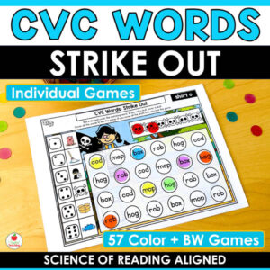 CVC Words Strike Out Phonics Games