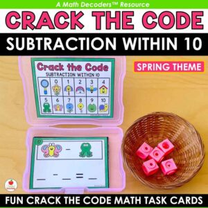 Math Decoders™ Spring Crack the Code Subtraction within 10