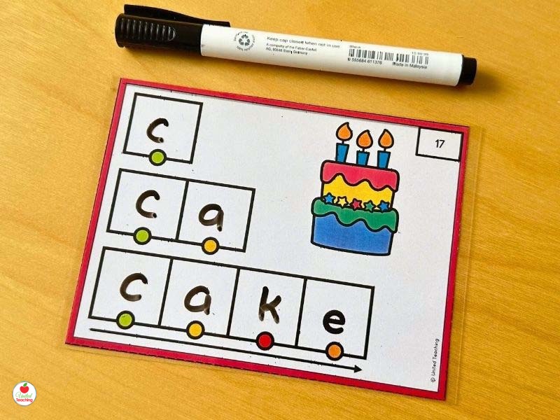 CVCE Long a Successive Word Mapping Task Card