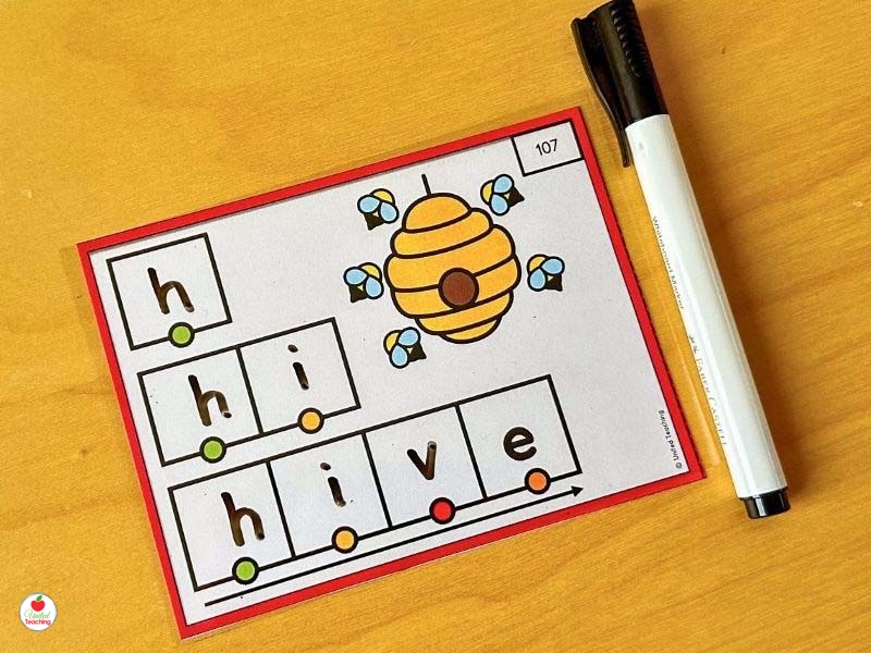 Long I CVCE Successive Word Mapping Task Card