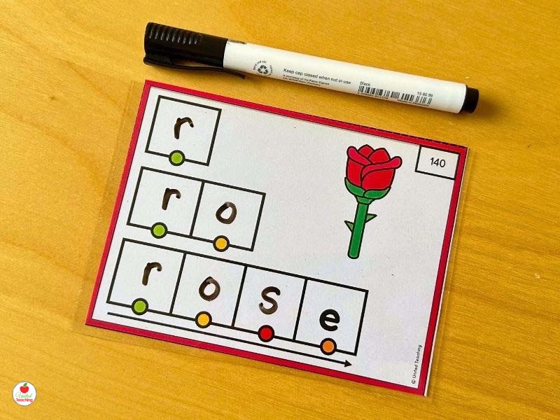 CVCE Long O Successive Word Mapping Task Card