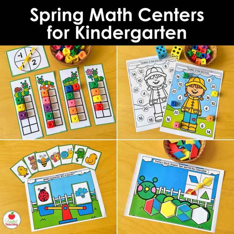 Spring Math Centers for Kindergarten
