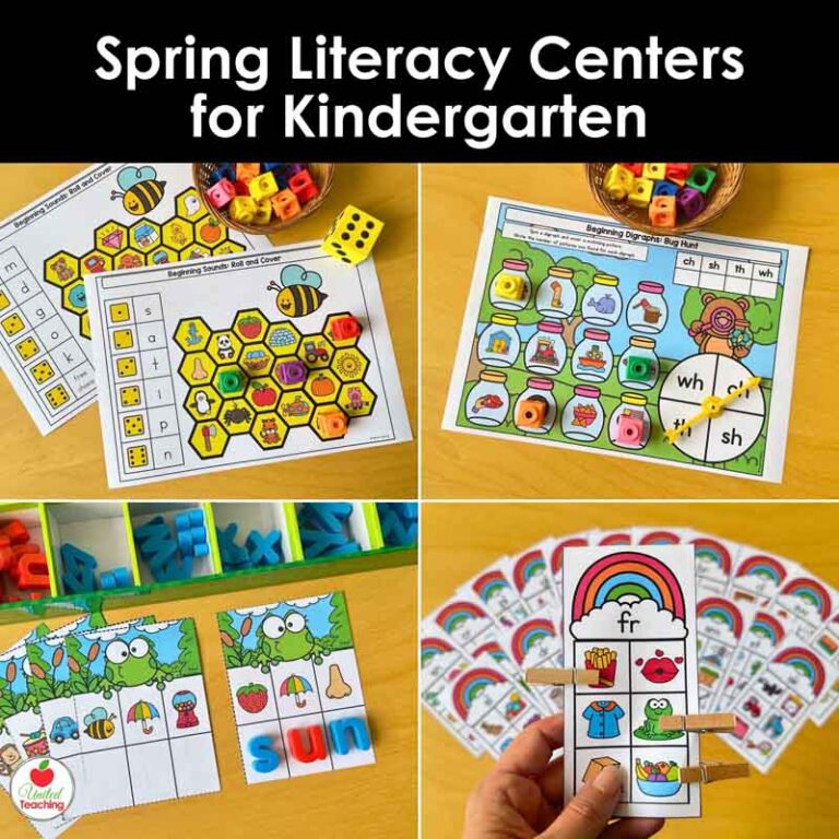 Spring Literacy Centers for Kindergarten