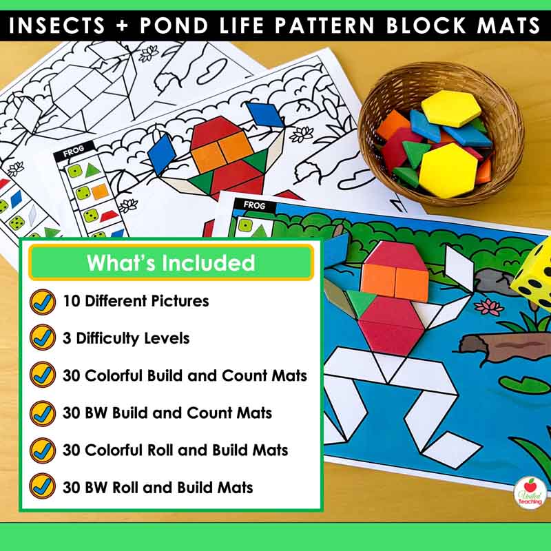 Insects and Pond Life Pattern Block Mats