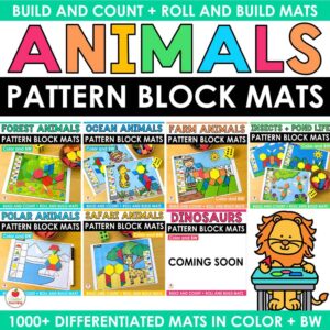 Animals Pattern Blocks Mats Bundle