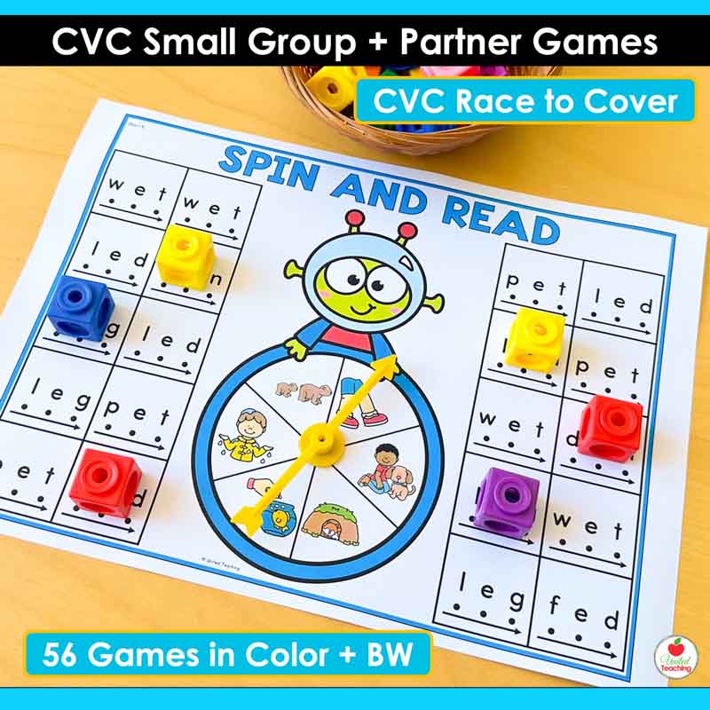 CVC Words Race to Cover Game