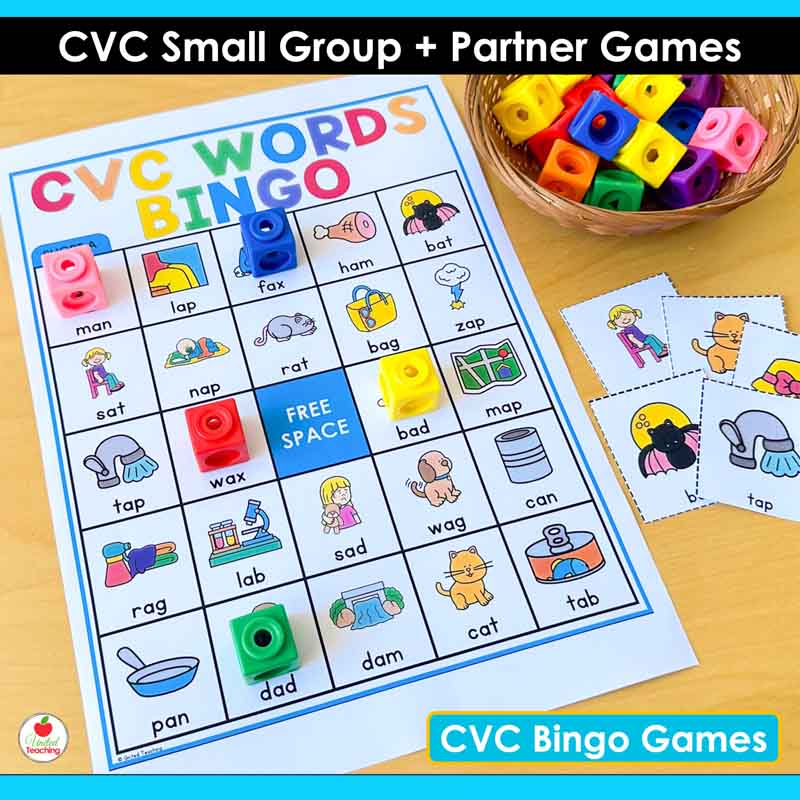 CVC Words Bingo Game