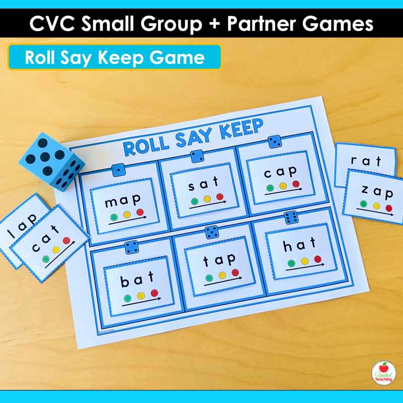 CVC Words Roll Say Keep Game