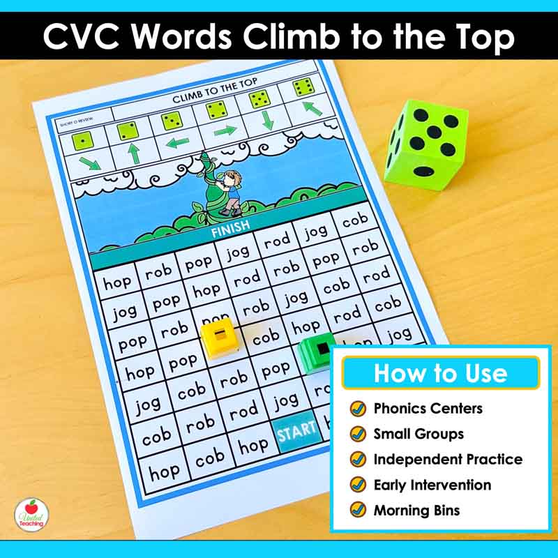 How to use the CVC Words Climb to the Top Games
