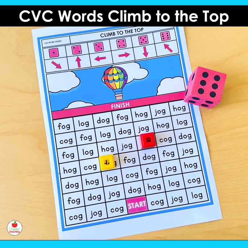 CVC Words Climb to the Top Game