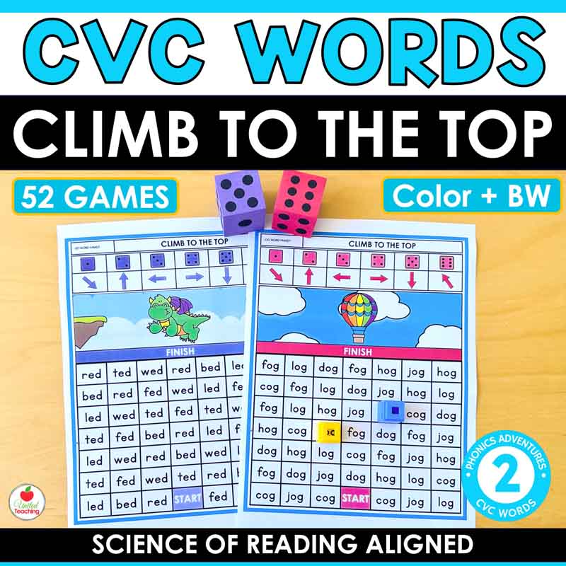 CVC Words Climb to the Top Games