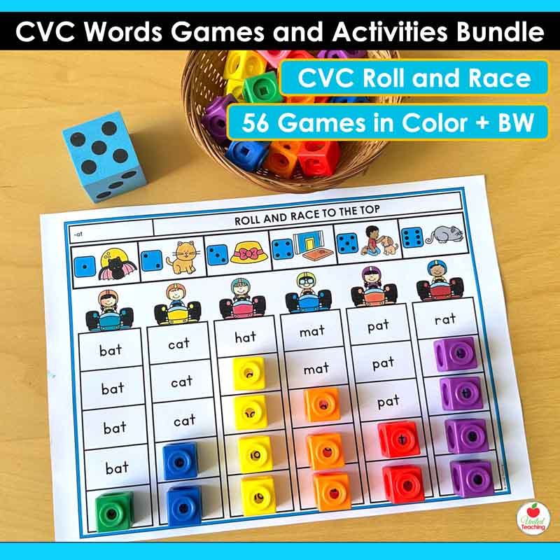 CVC Words Roll and Race Games