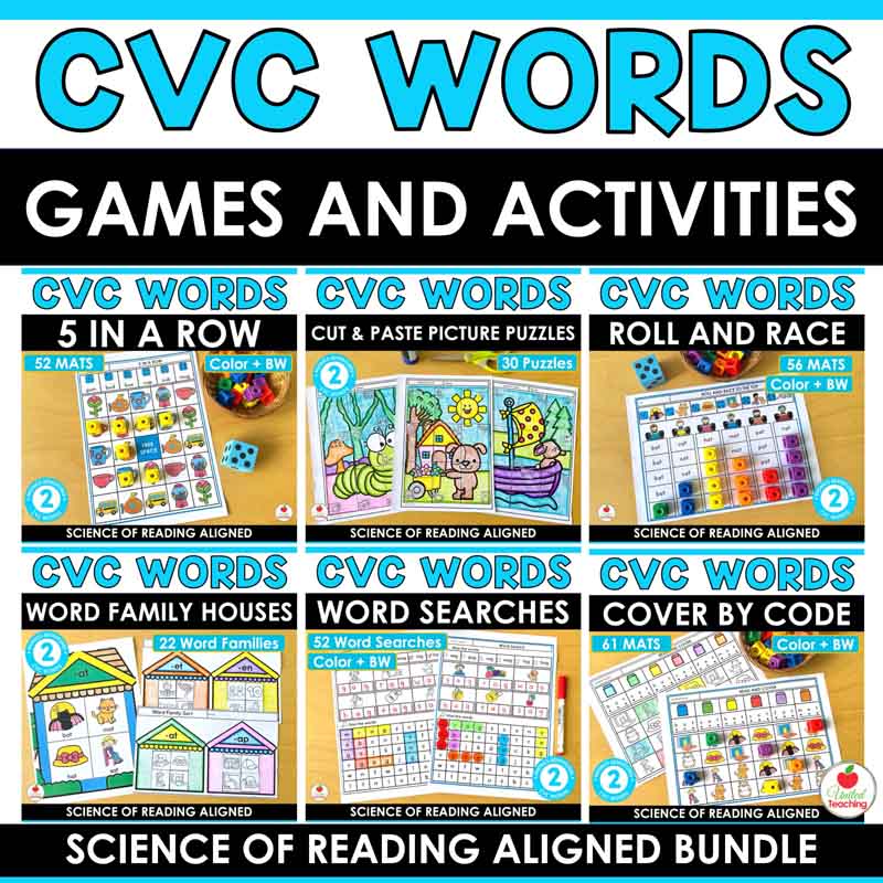 CVC Words Games and Activities Bundle