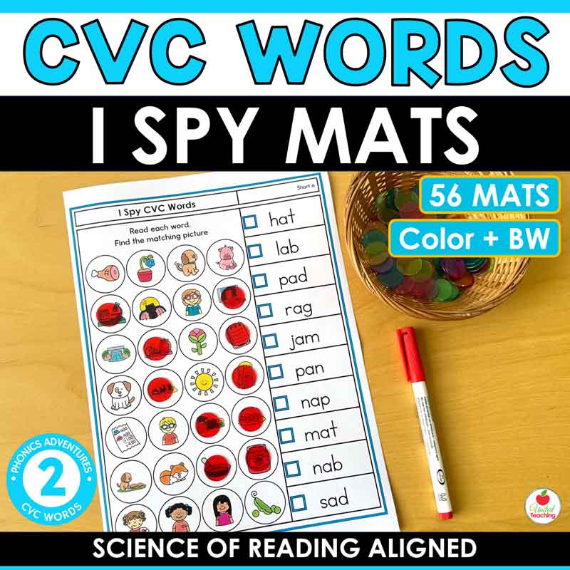 I Spy CVC Words Mats Cover