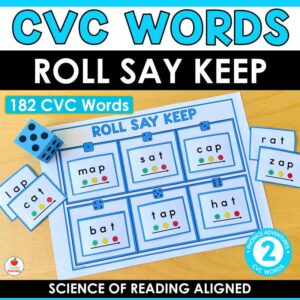 CVC Words Roll Say Keep Game