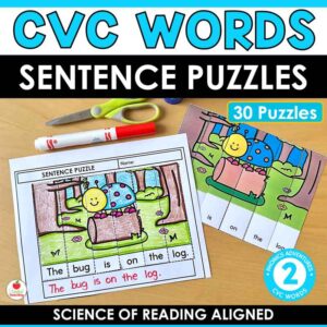 CVC Words Sentence Puzzles