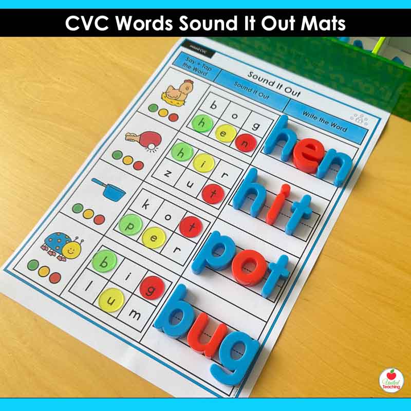 CVC Words Sound It Out Mats