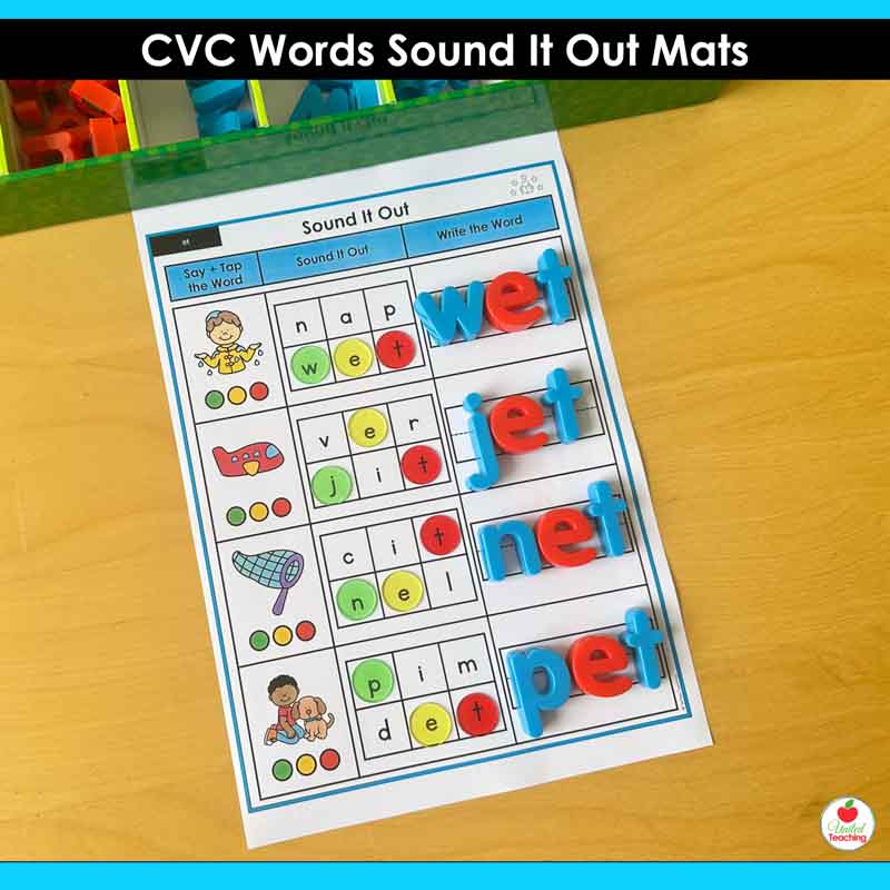 CVC Words Sound It Out Mats