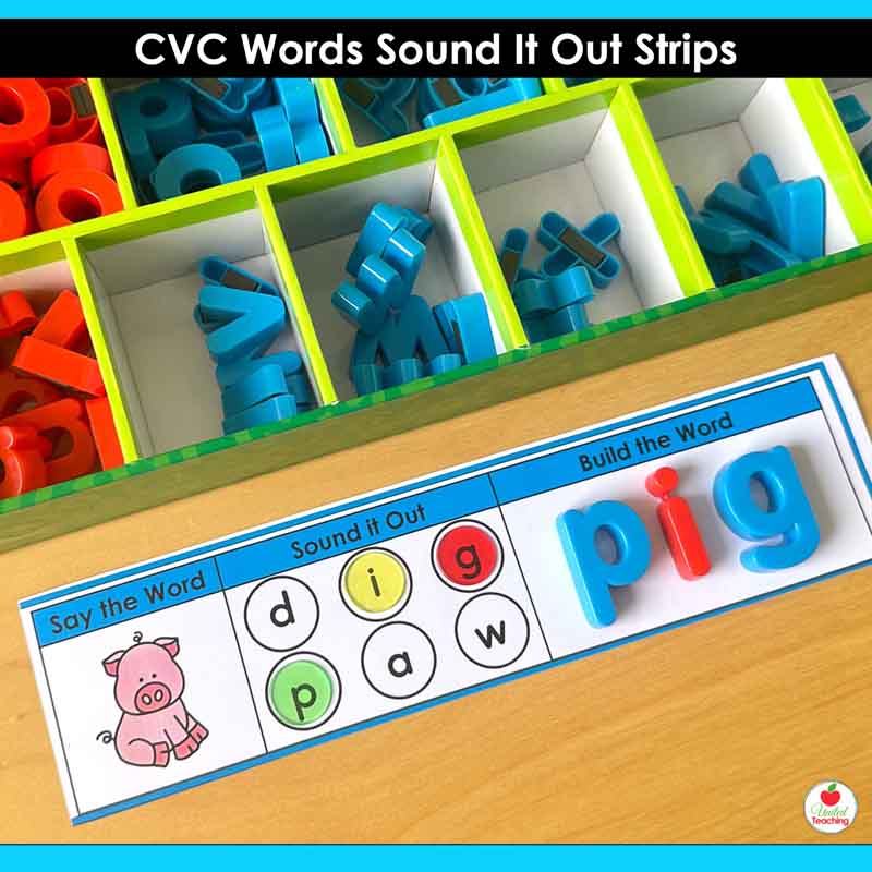 CVC Words Sound It Out Strips