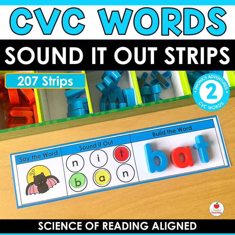 CVC Words Sound It Out Strips