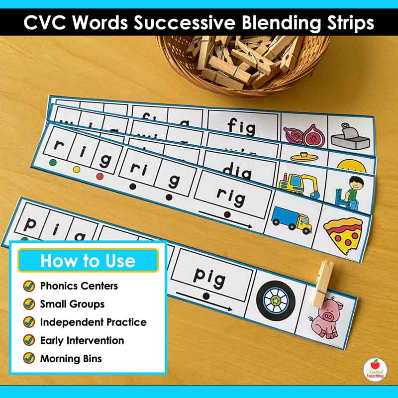 How to use the CVC Words Successive Blending Strips