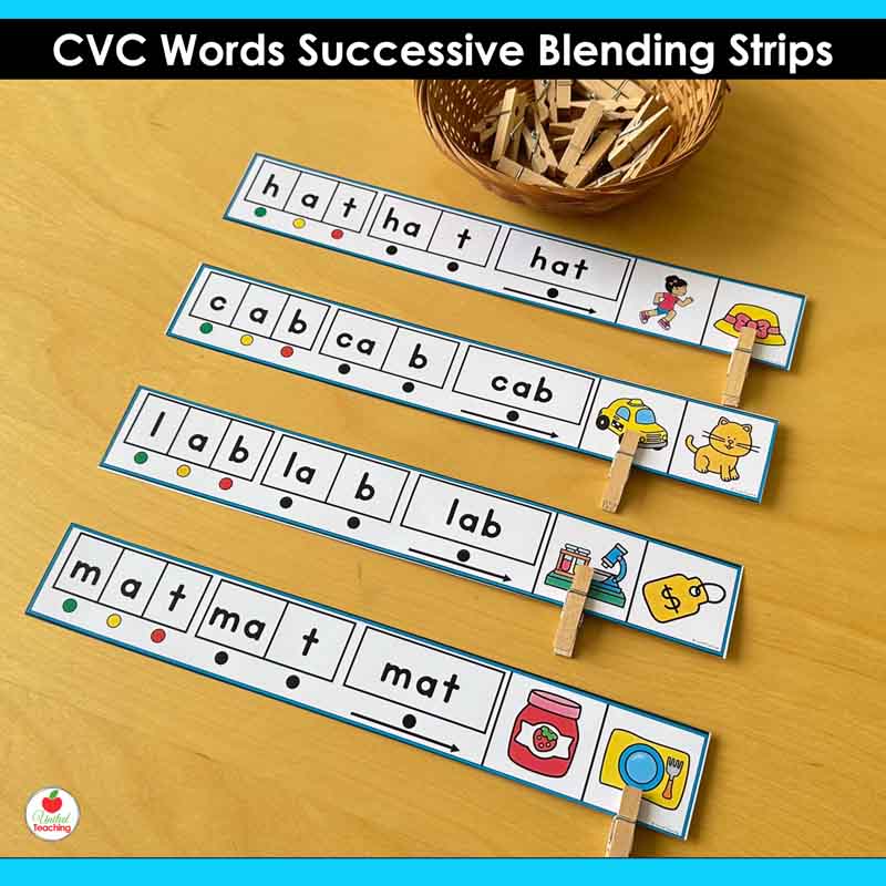 CVC Words Successive Blending Strips