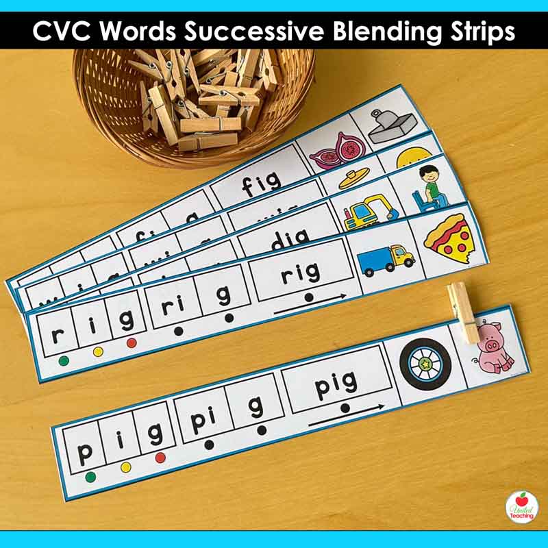CVC Words Successive Blending Strips