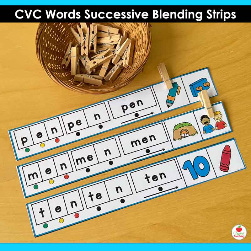CVC Words Successive Blending Strips
