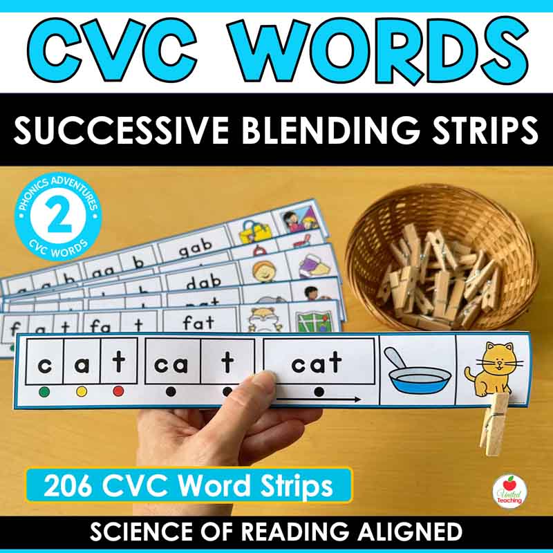 CVC Words Successive Blending Strips