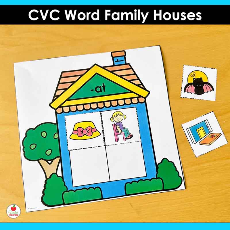 CVC Word Family House sorting mat