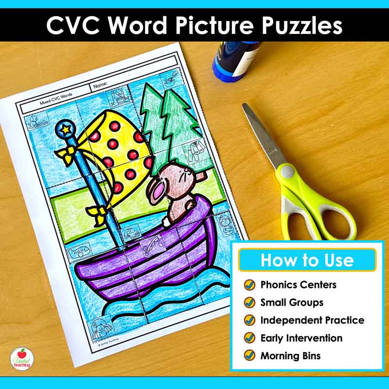 How to use the CVC Words Picture Puzzles