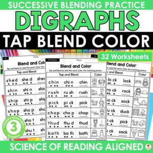 Digrpahs Tap Blend Color Worksheets