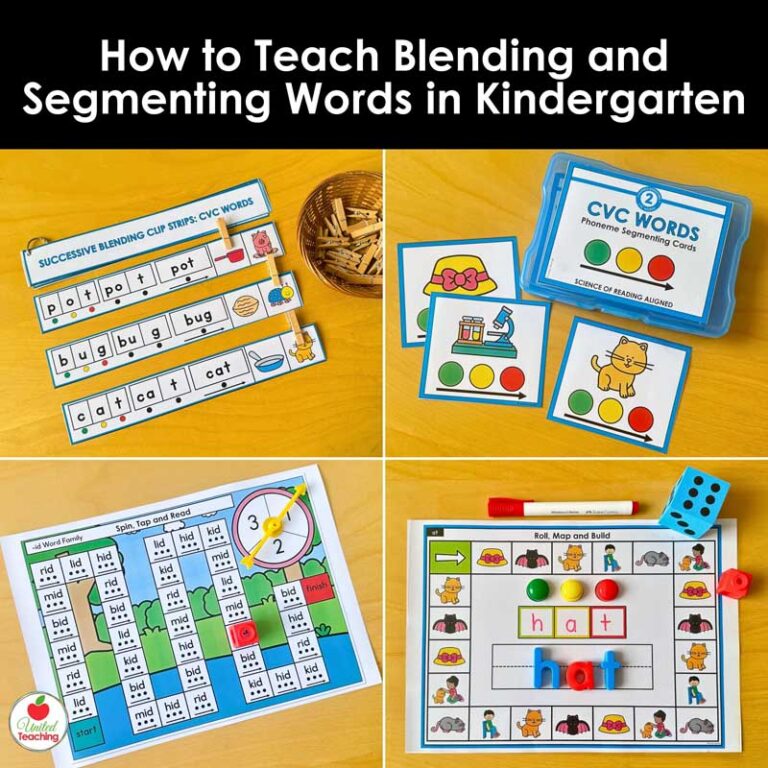 How to Teach Blending and Segmenting Words in Kindergarten