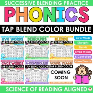 Phonics Tap Blend Color Worksheets Bundle