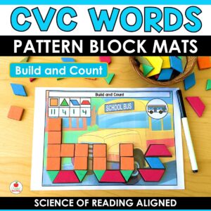 CVC Build and Count Pattern Block Mats