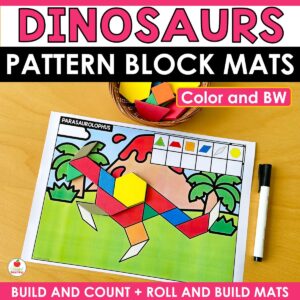 Dinosaur Pattern Block Mats