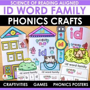 ID Word Family Phonics Crafts and Activities Packet
