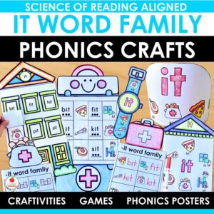 IT Word Family Phonics Crafts and Activities Packet