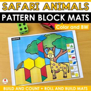 Safari Animals Pattern Block Mats