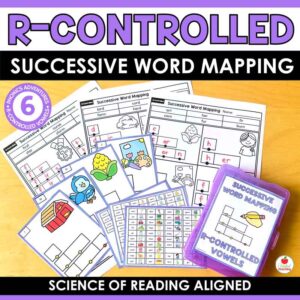 R-Controlled Vowels Successive Word Mapping Task Cards and Worksheets Packet
