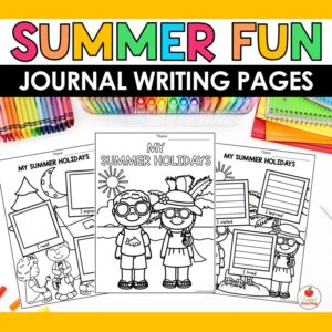 Summer writing pages for kindergarten