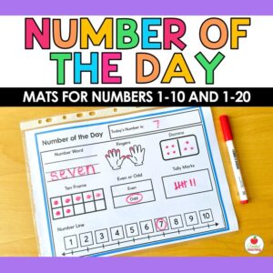 Number of the Day Mats for Kindergarten