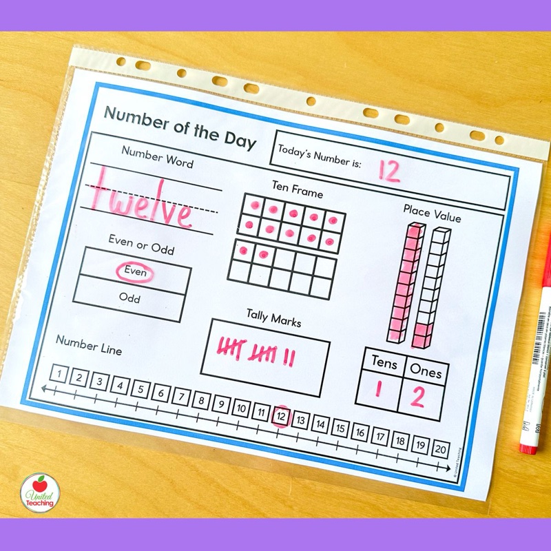 Number of the Day Mats for Kindergarten - Image 3