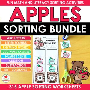 Apples Sorting Worksheets Bundle
