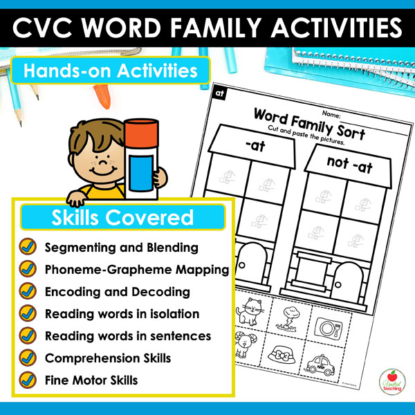 CVC Word Families Worksheets Bundle - Image 4